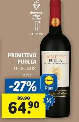 Lidl Primitivo puglia nabídka