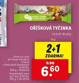 Lidl Oříšková tyčinka nabídka