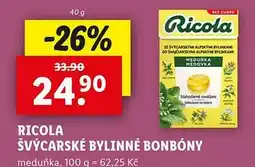 Lidl Ricola švýcarské bylinné bonbóny nabídka