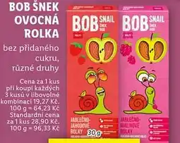 Lidl BOB ŠNEK Ovocna rolka nabídka