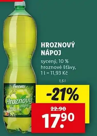 Lidl Hroznový nápoj nabídka