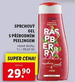 Lidl Sprchový gel s přírodním peelingem nabídka