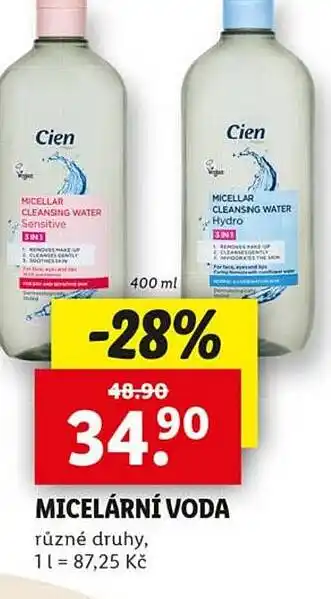Lidl Micelární voda nabídka