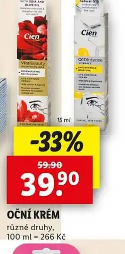 Lidl Oční krém nabídka