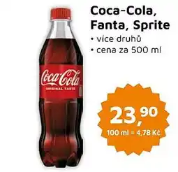 Můjobchod Coca-Cola, Fanta, Sprite nabídka