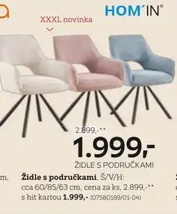 XXXLutz Židle s područkami nabídka