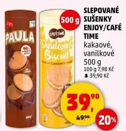 Penny Market SLEPOVANÉ SUŠENKY ENJOY/CAFÉ CAFETIME kakaové, 500 g nabídka