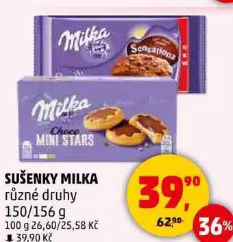Penny Market SUŠENKY MILKA různé druhy, 150/156 g nabídka