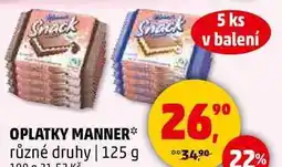 Penny Market OPLATKY MANNER různé druhy, 125 g nabídka