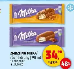 Penny Market ZMRZLINA MILKA různé druhy, 90 ml nabídka