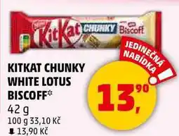 Penny Market NESTLÉ Kit Kat Chunky white lotus biscoff, 42 g nabídka