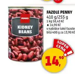 Penny Market FAZOLE PENNY, 410 g/255 g nabídka
