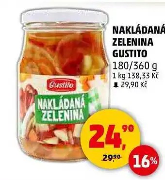 Penny Market NAKLÁDANÁ ZELENINA GUSTITO, 180/360 g nabídka