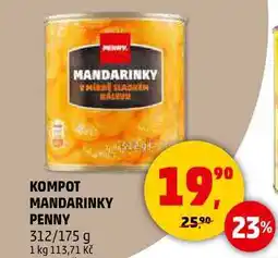 Penny Market KOMPOT MANDARINKY PENNY, 312/175 g nabídka