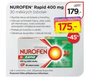 Magistra lékárny NUROFEN® Rapid nabídka