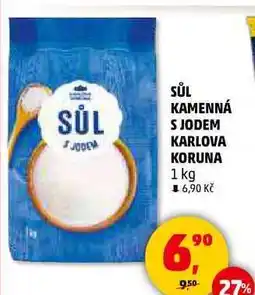 Penny Market SŮL KAMENNÁ S JODEM KARLOVA KORUNA, 1 kg nabídka