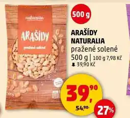 Penny Market ARAŠÍDY NATURALIA pražené solené, 500 g nabídka
