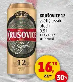 Penny Market RA KRUŠOVICE 12 světlý ležák plech, 0,5 l nabídka