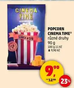 Penny Market POPCORN CINEMA TIME různé druhy, 90 g nabídka