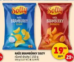 Penny Market NAŠE BRAMBŮRKY SOLTY různé druhy, 150 g nabídka