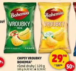 Penny Market CHIPSY VROUBKY BOHEMIA různé druhy, 120 g nabídka