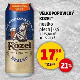 Penny Market VELKOPOPOVICKÝ KOZEL nealko plech, 0,5 l nabídka