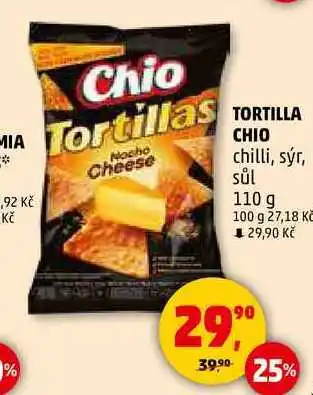 Penny Market TORTILLA CHIO chilli, sýr, sůl, 110 g nabídka