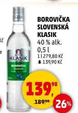 Penny Market BOROVIČKA SLOVENSKÁ KLASIK 40% alk., 0,5 l nabídka