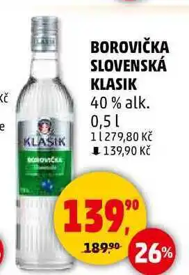 Penny Market BOROVIČKA SLOVENSKÁ KLASIK 40% alk., 0,5 l nabídka