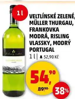 Penny Market VELTLÍNSKÉ ZELENÉ MÜLLER THURGAU, 1 l nabídka