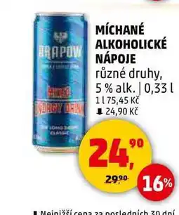 Penny Market MÍCHANÉ ALKOHOLICKÉ NÁPOJE různé druhy, 5% alk., 0,33 l nabídka