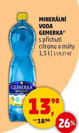 Penny Market GEMERKA s příchutí citronu a máty, 1,5 l nabídka