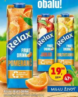 Penny Market RELAX FRUIT DRINK ovocný nápoj, různé druhy, 1 l nabídka