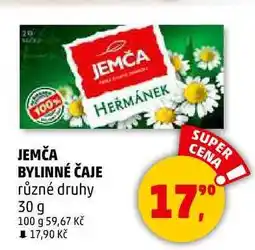 Penny Market JEMČA BYLINNÉ ČAJE různé druhy, 30 g nabídka