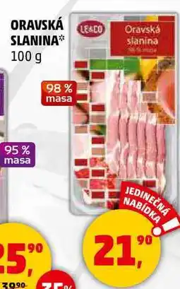 Penny Market LE&CO Oravská slanina, 100 g nabídka