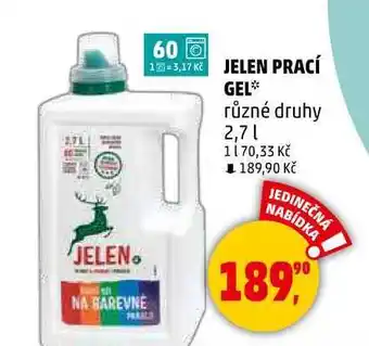 Penny Market JELEN PRACÍ GEL různé druhy, 2,7 l nabídka