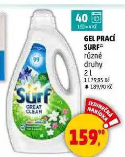 Penny Market GEL PRACÍ SURF různé druhy, 2 l nabídka