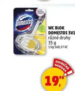 Penny Market WC BLOK DOMESTOS 3V1 různé druhy, 35 g nabídka