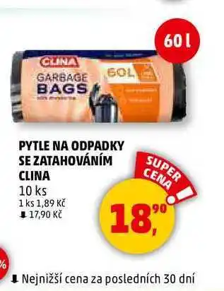 Penny Market PYTLE NA ODPADKY SE ZATAHOVÁNÍM CLINA, 10 ks nabídka