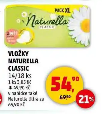 Penny Market VLOŽKY NATURELLA CLASSIC, 14/18 ks nabídka