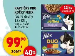 Penny Market KAPSIČKY PRO KOČKY FELIX různé druhy, 12x 85 g nabídka