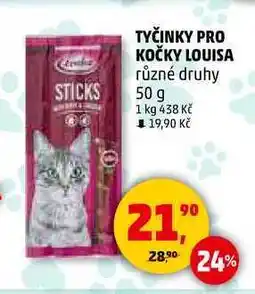 Penny Market TYČINKY PRO KOČKY LOUISA různé druhy, 50 g nabídka