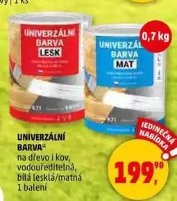 Penny Market UNIVERZÁLNÍ BARVA na dřevo i kov, vodouředitelná, bílá lesklá/matná, 1 balení nabídka