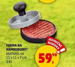 Penny Market FORMA NA HAMBURGERY plastová, ca 11 x 11 x 7 cm, 1 ks nabídka