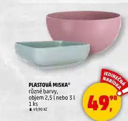 Penny Market PLASTOVÁ MISKA různé barvy, objem 2,5 l nebo 3 l, 1 ks nabídka