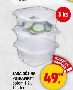 Penny Market SADA DÓZ NA POTRAVINY objem 1,2 l, 1 balení nabídka