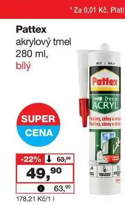 Barvy a laky drogerie Pattex akrylový tmel 280 ml nabídka
