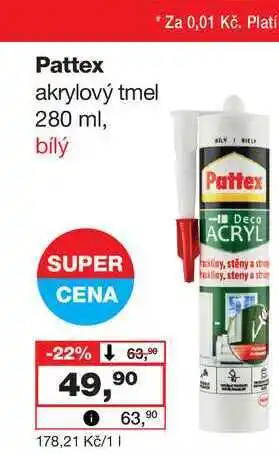 Barvy a laky drogerie Pattex akrylový tmel 280 ml nabídka