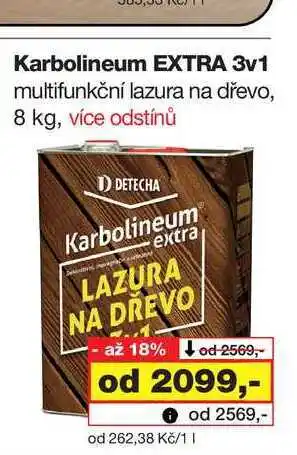 Barvy a laky drogerie Karbolineum EXTRA 3v1 multifunkční lazura na dřevo, 8 kg nabídka