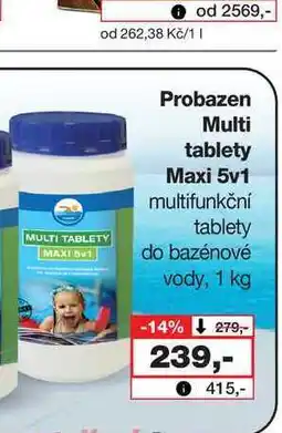 Barvy a laky drogerie Probazen Multi tablety Maxi 5v1 multifunkční tablety do bazénové vody, 1 kg nabídka